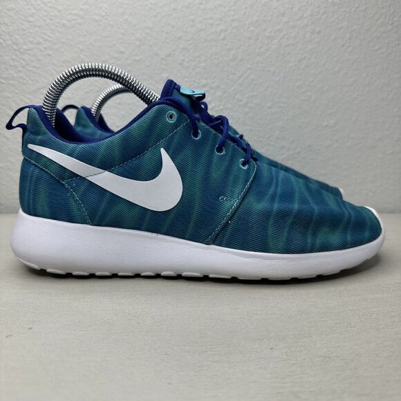 Nike Roshe One Blue Green Athletic Running Shoes - Picture 1 of 7